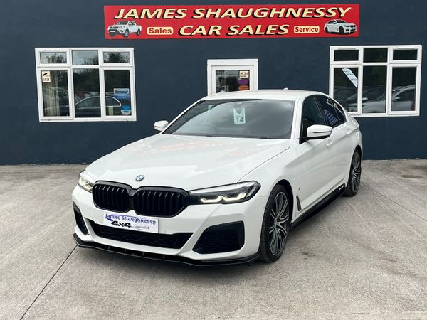 BMW 5-Series Saloon, Diesel Hybrid, 2021, White