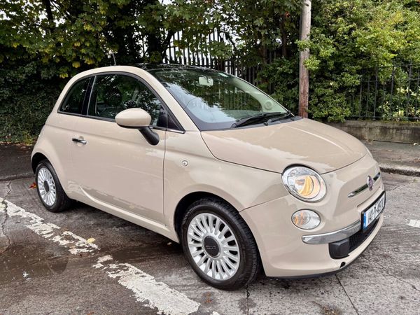 Fiat 500 Hatchback, Petrol, 2014, Beige