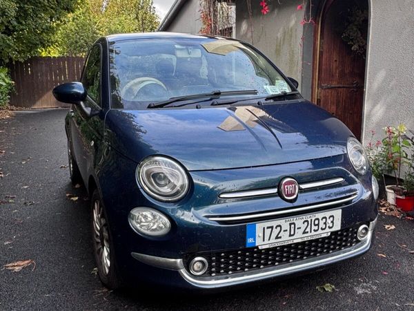 Fiat 500 Hatchback, Petrol, 2017, Blue