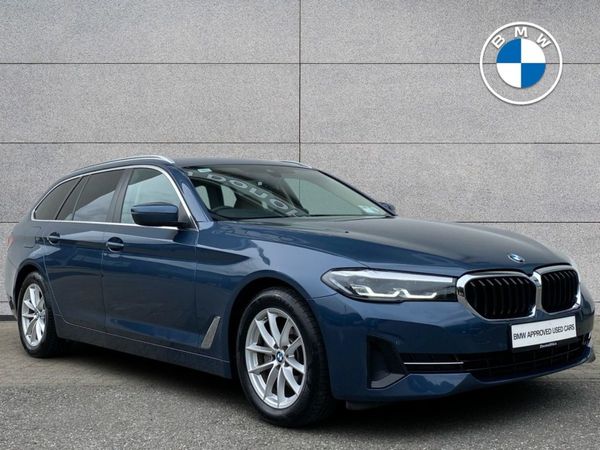 BMW 5-Series Estate, Diesel Hybrid, 2024, Blue