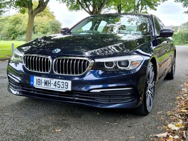 BMW 5-Series Saloon, Petrol Plug-in Hybrid, 2018, Blue