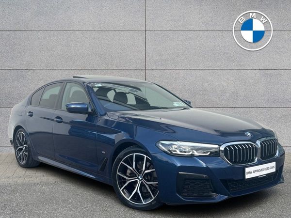 BMW 5-Series Saloon, Diesel Hybrid, 2021, Blue