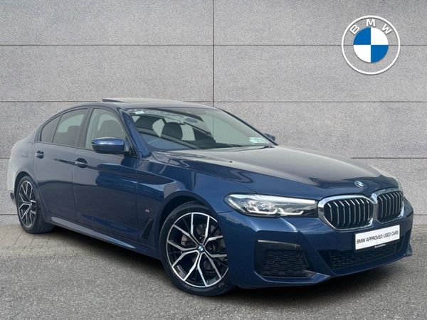 BMW 5-Series Saloon, Diesel Hybrid, 2021, Blue