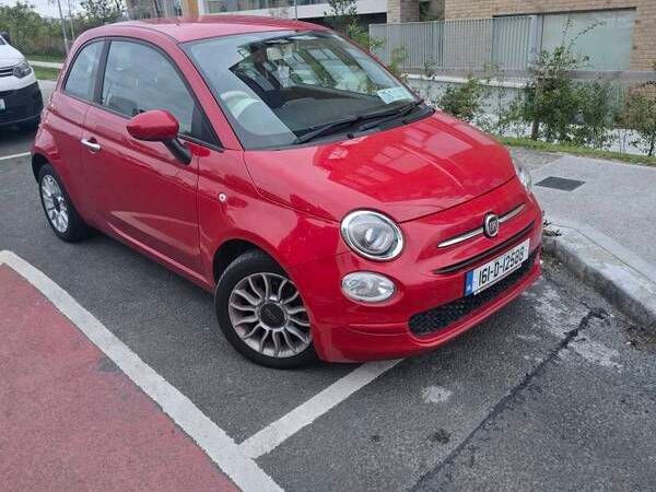 Fiat 500 Hatchback, Petrol, 2016, Red