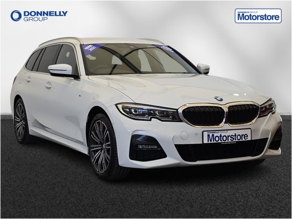 BMW 3-Series Estate, Petrol Hybrid, 2021, White