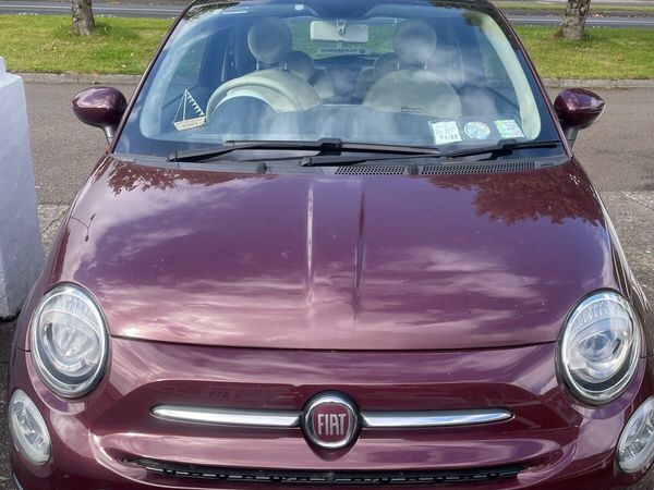 Fiat 500 Hatchback, Petrol, 2017, Red