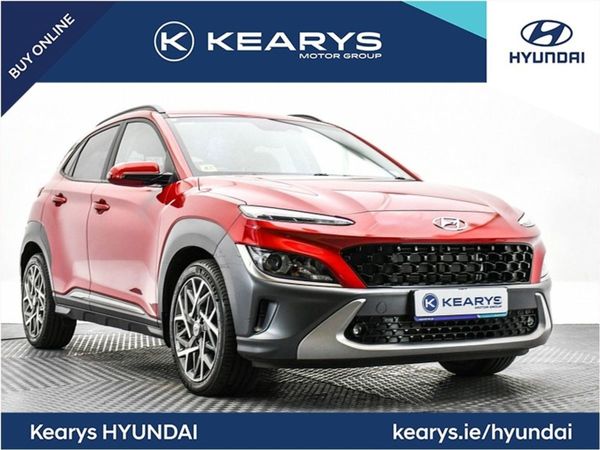 Hyundai KONA Crossover, Petrol Hybrid, 2021, Red
