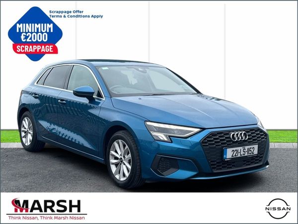 Audi A3 Hatchback, Petrol, 2022, Blue