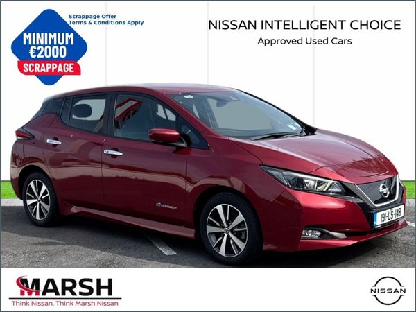 Nissan Leaf Hatchback, Electric, 2019, Red