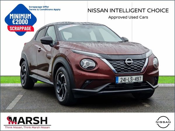 Nissan Juke SUV, Petrol Hybrid, 2024, Burgundy