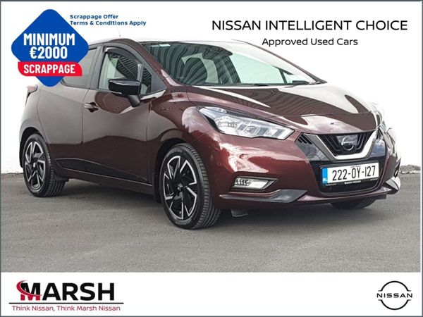 Nissan Micra Hatchback, Petrol, 2022, Burgundy