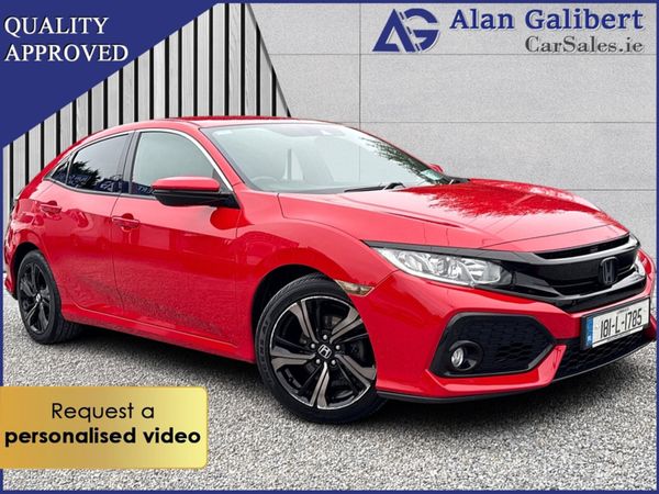 Honda Civic Hatchback, Petrol, 2018, Red