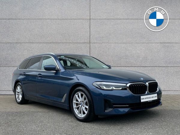 BMW 5-Series Estate, Diesel Hybrid, 2024, Blue