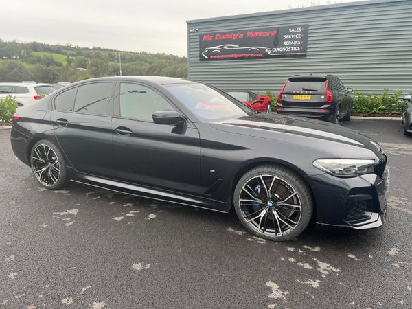 BMW 5-Series Saloon, Petrol Hybrid, 2021, Black