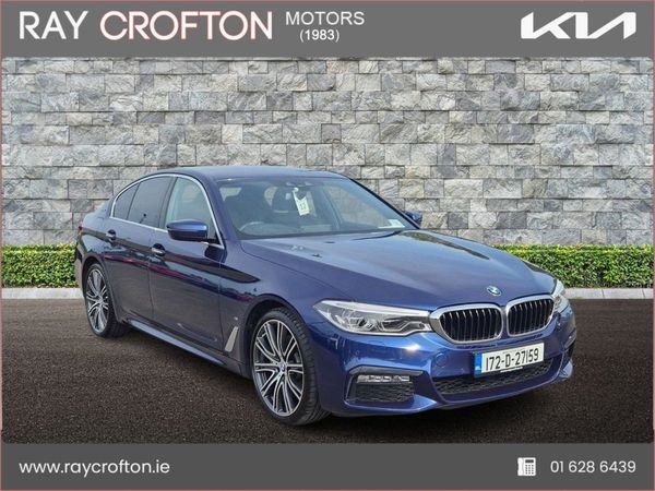 BMW 5-Series Saloon, Petrol Plug-in Hybrid, 2017, Blue
