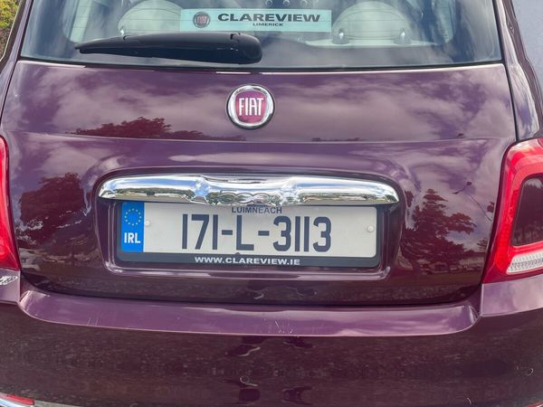 Fiat 500 Hatchback, Petrol, 2017, Red