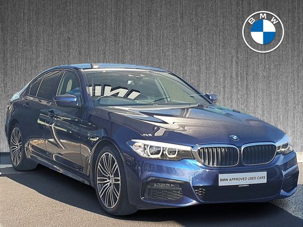 BMW 5-Series Saloon, Diesel Hybrid, 2020, Blue