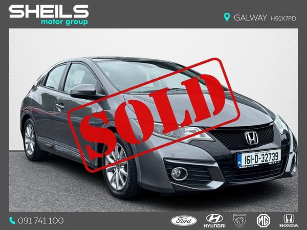 Honda Civic Hatchback, Petrol, 2016, Grey