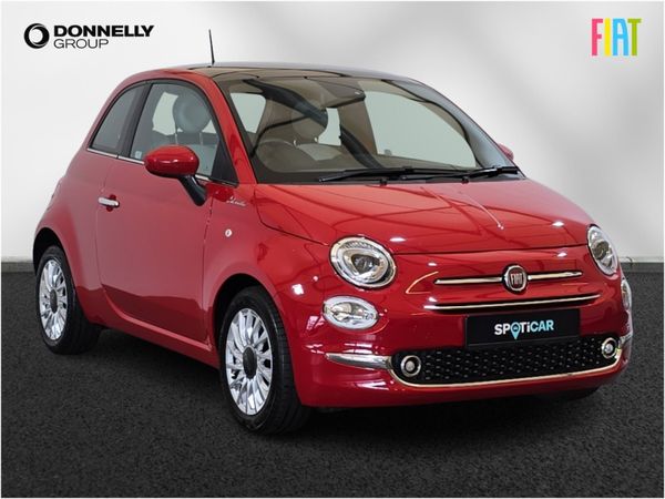 Fiat 500 Hatchback, Petrol, 2021, Red