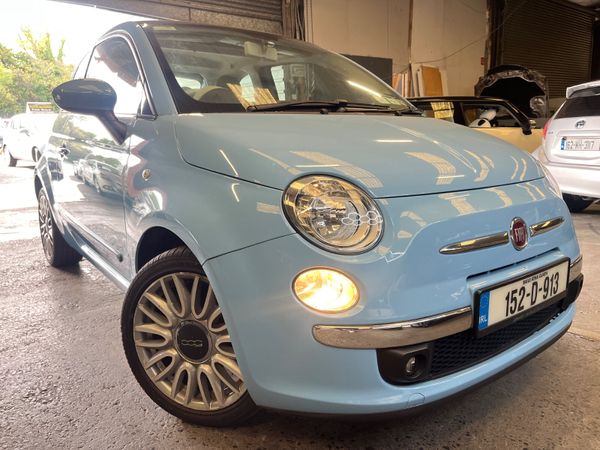 Fiat 500 Hatchback, Petrol, 2015, Blue