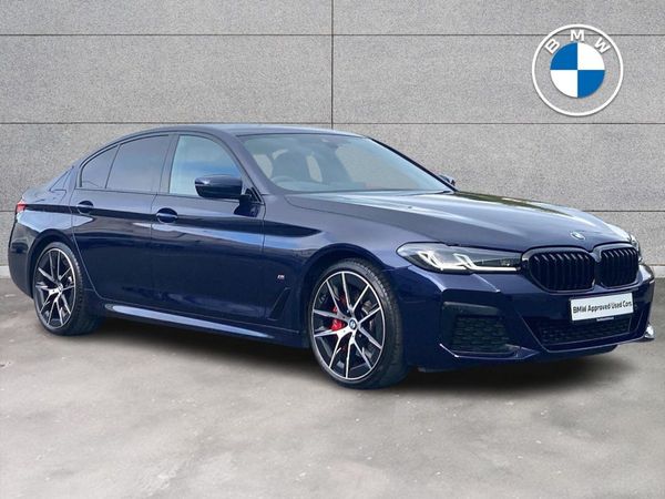 BMW 5-Series Saloon, Diesel Hybrid, 2021, Blue