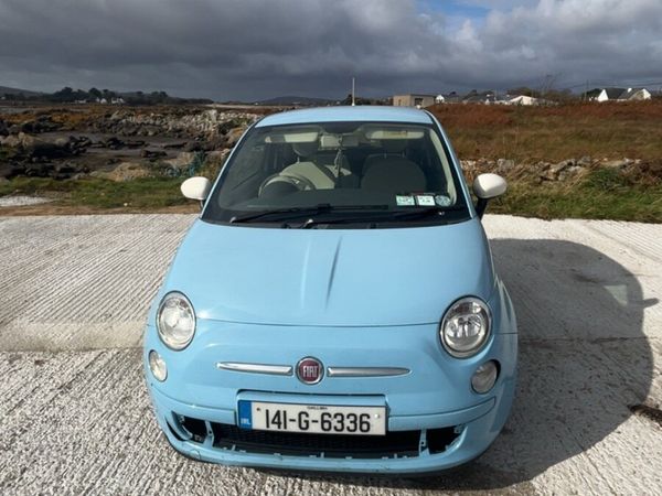 Fiat 500 Hatchback, Petrol, 2014, Blue