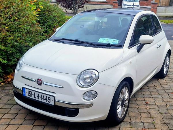 Fiat 500 Hatchback, Petrol, 2015, White