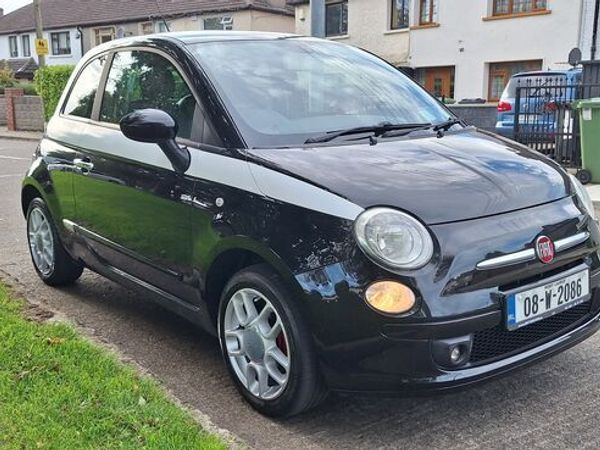 Fiat 500 Hatchback, Petrol, 2008, Black