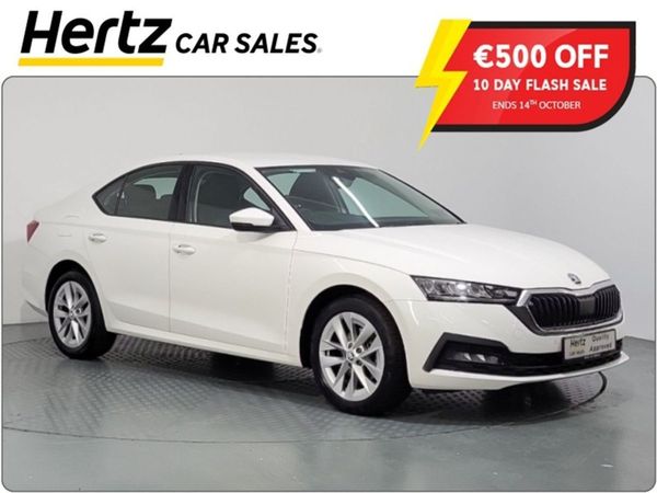 Skoda Octavia Saloon, Petrol Hybrid, 2024, White