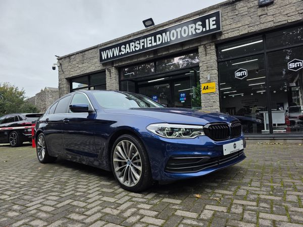 BMW 5-Series Saloon, Petrol Plug-in Hybrid, 2018, Blue