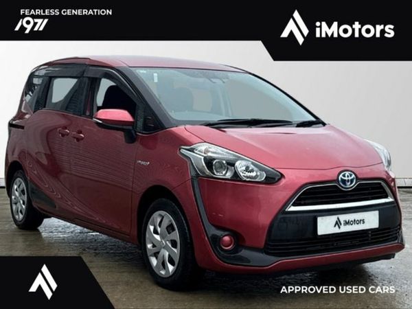 Toyota Sienta MPV, Petrol Hybrid, 2017, Red