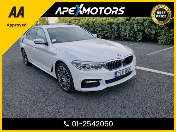BMW 5-Series Saloon, Petrol Plug-in Hybrid, 2017, White