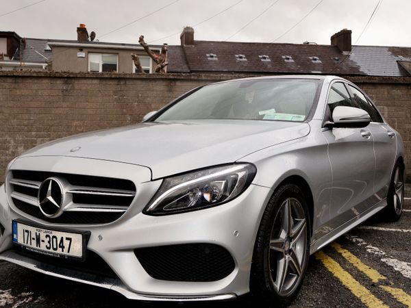 Mercedes-Benz C-Class Saloon, Diesel Hybrid, 2017, Silver
