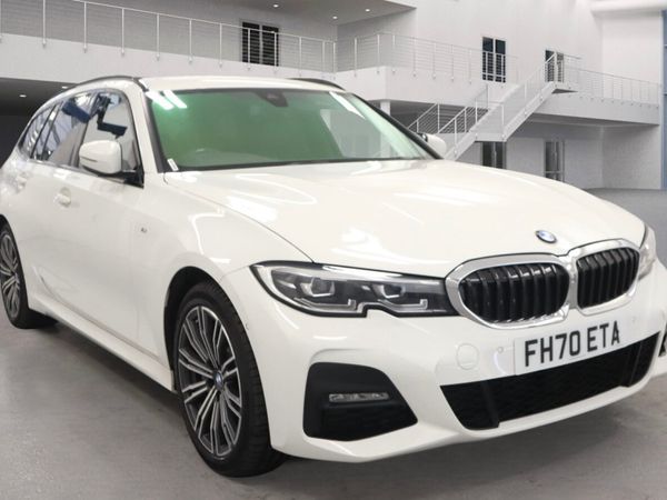 BMW 3-Series Estate, Petrol Hybrid, 2021, White