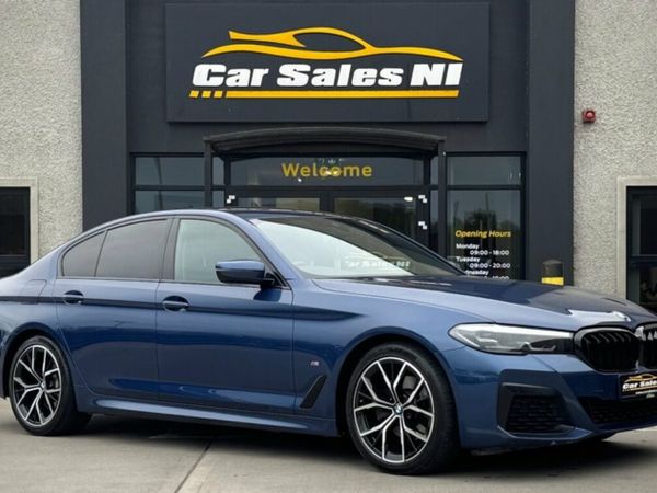 BMW 5-Series Saloon, Diesel Hybrid, 2021, Blue