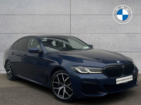 BMW 5-Series Saloon, Petrol Plug-in Hybrid, 2021, Blue