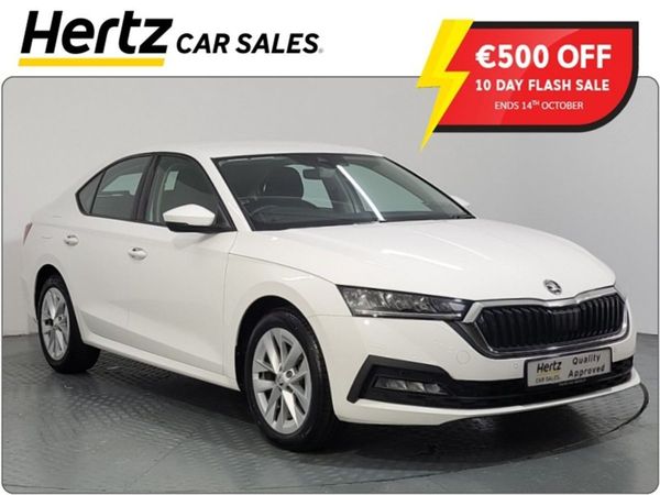 Skoda Octavia Saloon, Petrol Hybrid, 2024, White