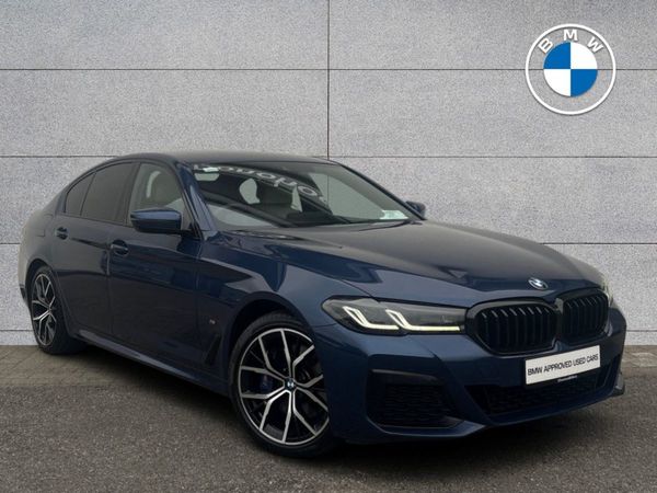 BMW 5-Series Saloon, Petrol Plug-in Hybrid, 2021, Blue