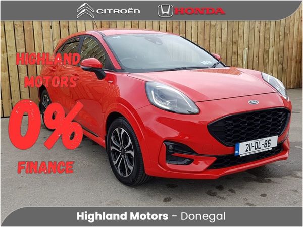 Ford Puma MPV, Petrol Hybrid, 2021, Red