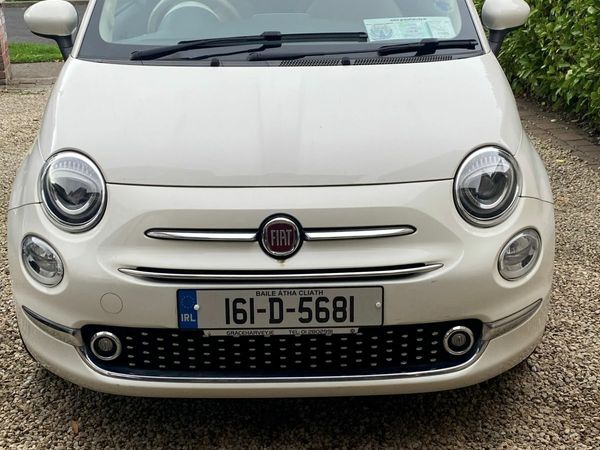 Fiat 500 Hatchback, Petrol, 2016, White