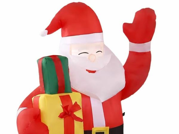 Inflating Santa Claus Inflatable with Gift for sale in Co. Clare for €