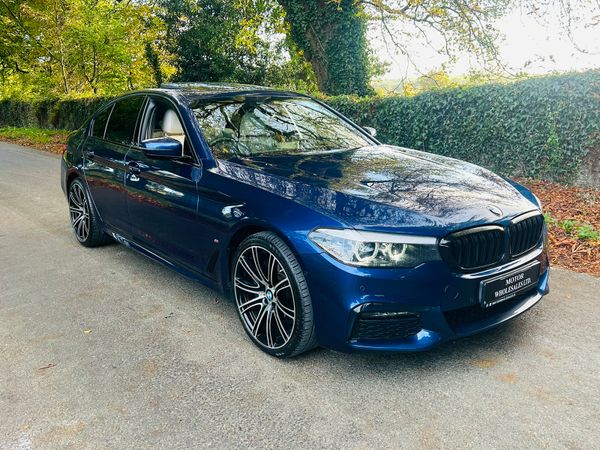 BMW 5-Series Saloon, Petrol Plug-in Hybrid, 2018, Blue