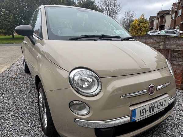 Fiat 500 Hatchback, Petrol, 2015, Beige