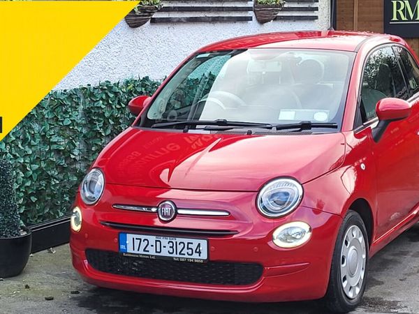 Fiat 500 Hatchback, Petrol, 2017, Red