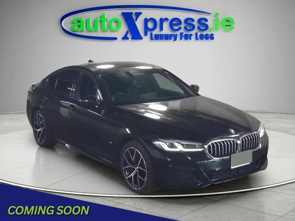 BMW 5-Series Saloon, Petrol Hybrid, 2021, Black