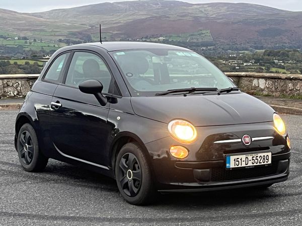 Fiat 500 Hatchback, Petrol, 2015, Black