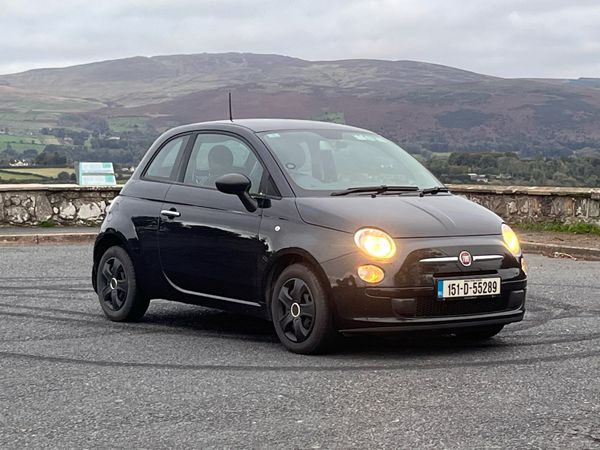 Fiat 500 Hatchback, Petrol, 2015, Black