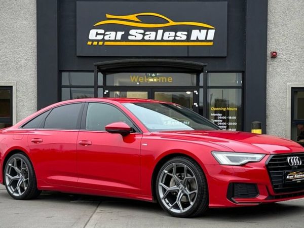 Audi A6 Saloon, Diesel Hybrid, 2019, Red