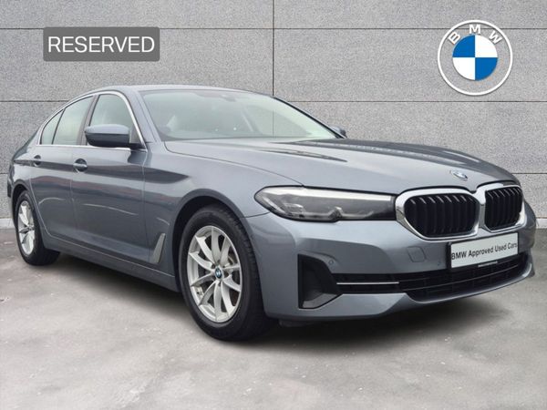 BMW 5-Series Saloon, Diesel Hybrid, 2021, Blue