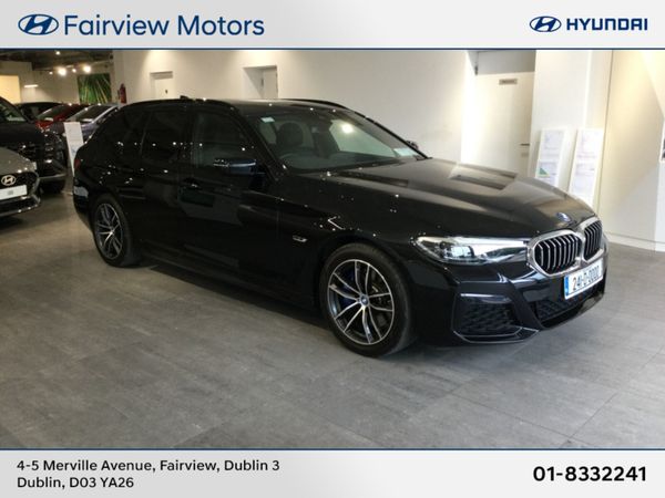 BMW 5-Series Estate, Petrol Plug-in Hybrid, 2024, Black